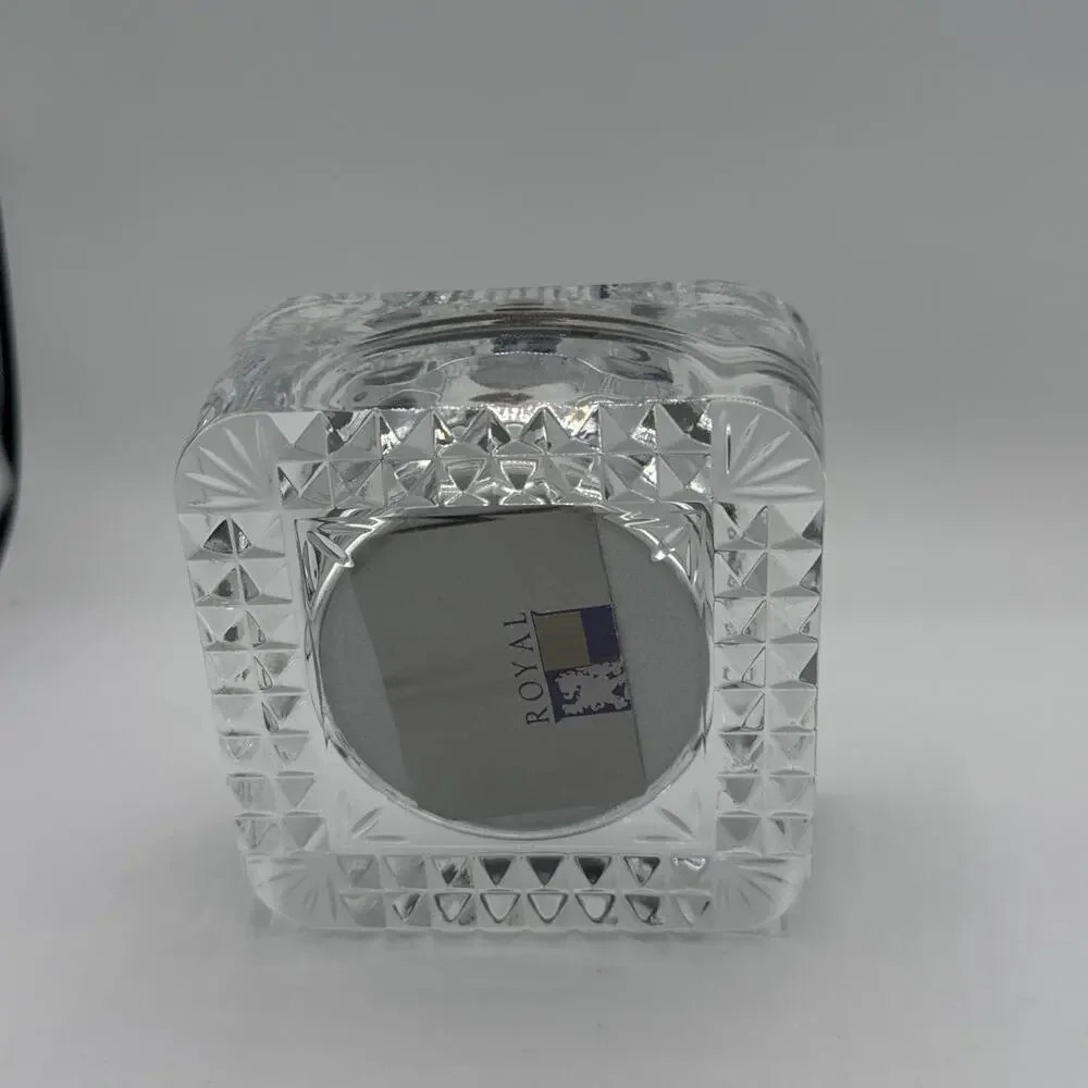 Staiger Crystal Square Desk Clock, Clear Analog Display, Roman Numerals